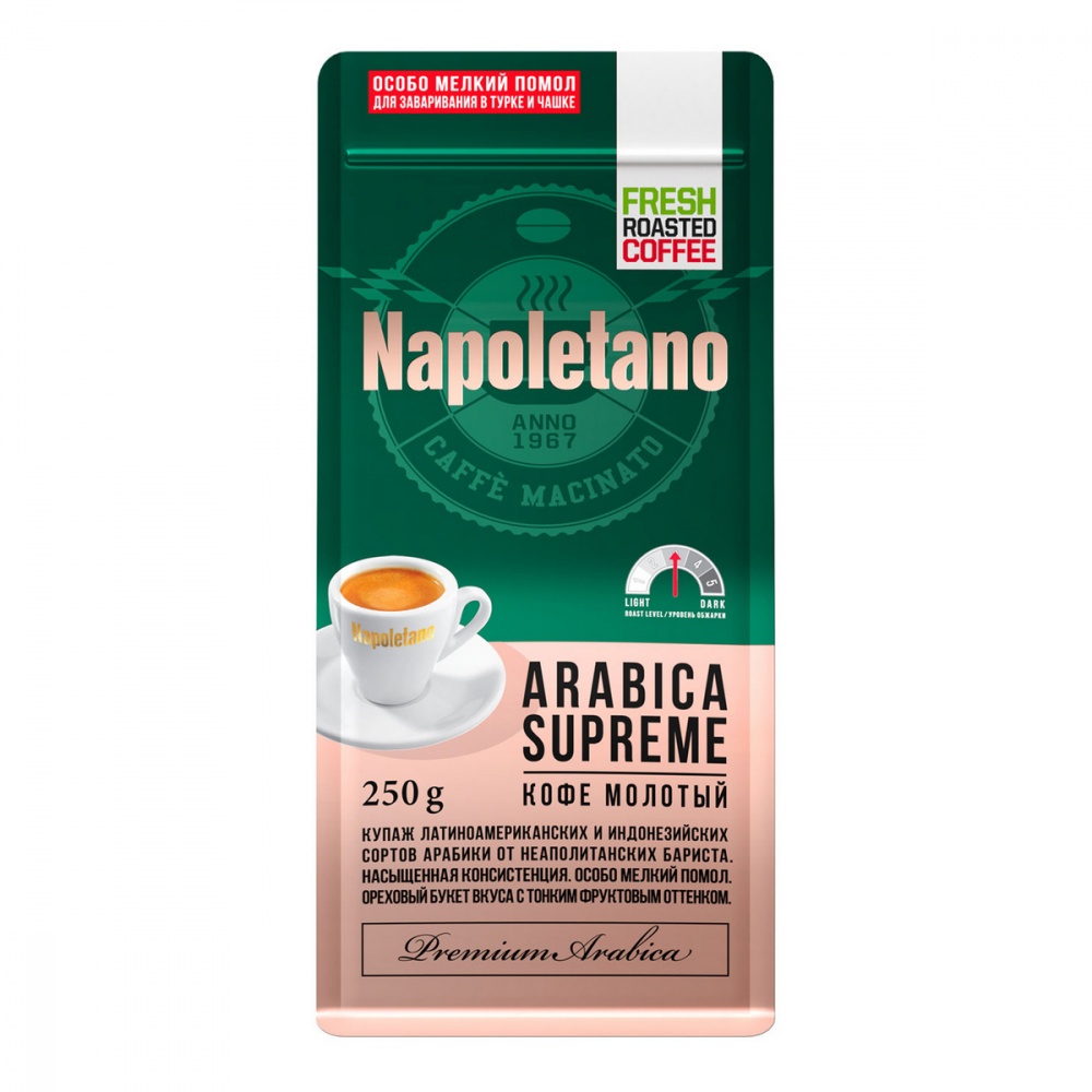 

Кофе Napoletano Arabica Supreme в зернах 250 г