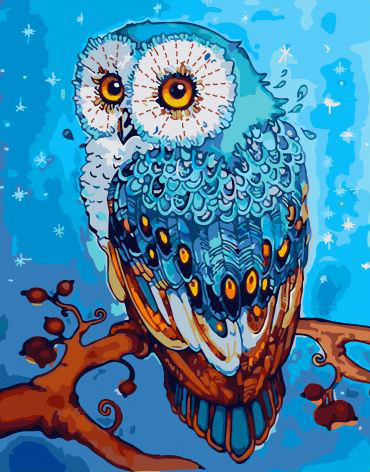 

Живопись по номерам Paintboy Зимняя сова 40х50