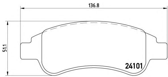 

Комплект тормозных колодок Brembo P61082