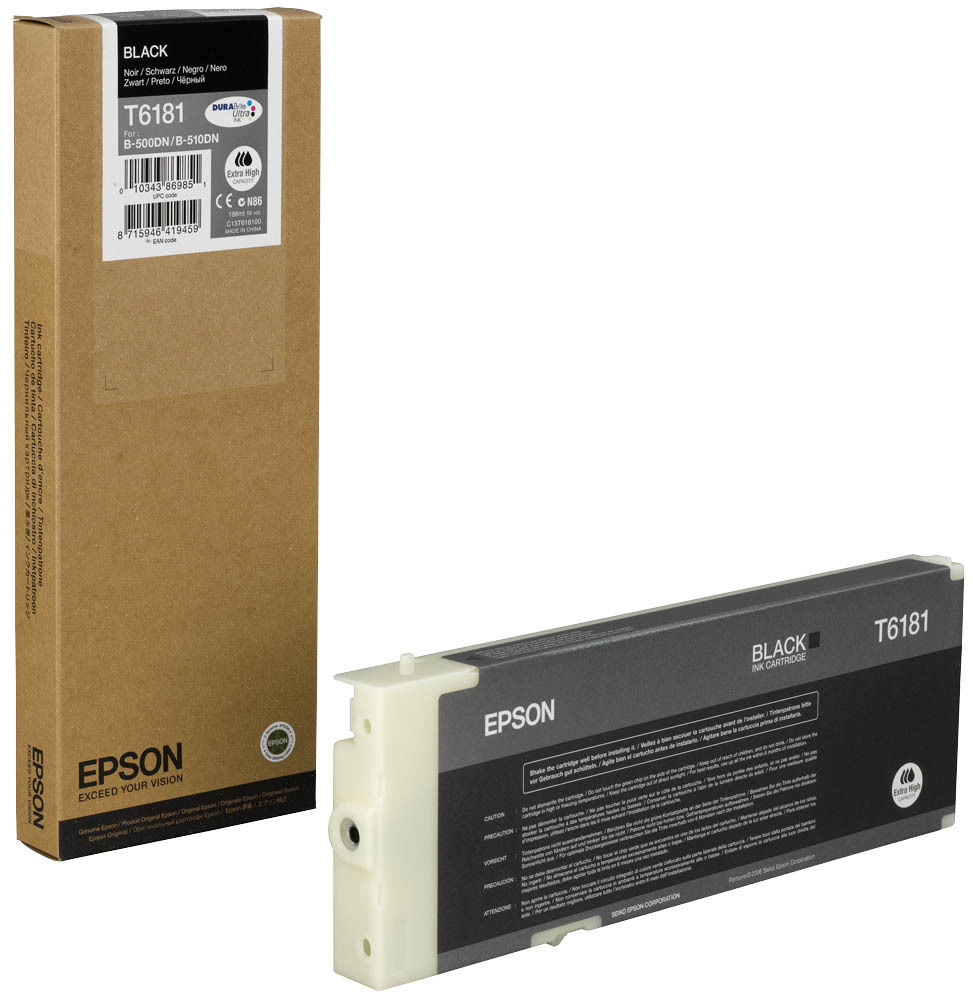 

Картридж для струйного принтера Epson T6181 (C13T618100) матовый черный, оригинал, C13T618100