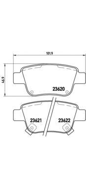 

Комплект тормозных колодок Brembo P83047