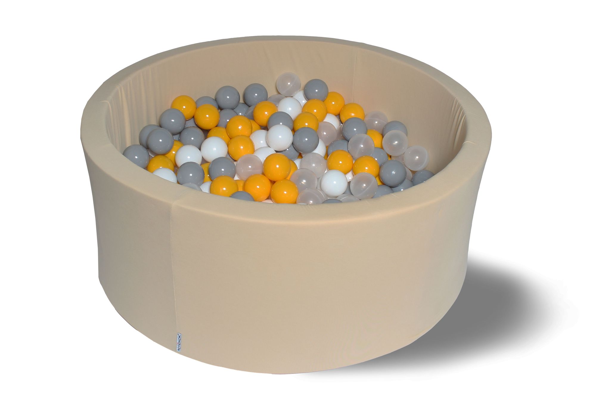 фото Сухой игровой бассейн жемчужные лучики выс, 40см, с 200 шарами: бел, прозр, желт, сер hotenok