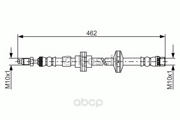 фото Шланг тормозной системы bosch 1987481565 передний