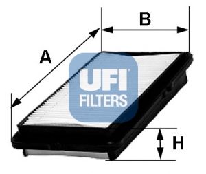 фото Фильтр воздушный двигателя ufi 30.347.00