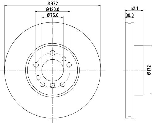 

Тормозной диск HELLA PAGID 8DD 355 127-631