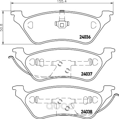 

Комплект тормозных колодок Hella 8DB355011061