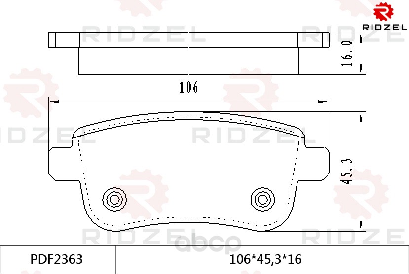 

Комплект тормозных колодок RIDZEL PDF2363