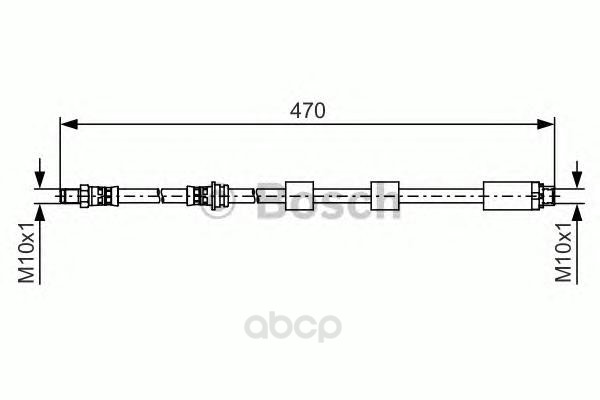 фото Шланг тормозной системы bosch 1987481481 передний левый/правый