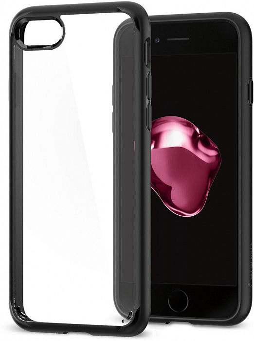 

Чехол Spigen Ultra Hybrid 2 (042CS20926) для iPhone 7 (Black), Черный;прозрачный
