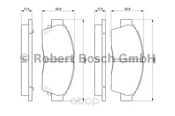 

Тормозные колодки Bosch передние 986461123
