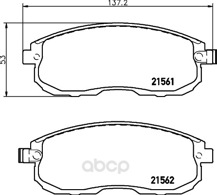 

Тормозные колодки дисковые HELLA 8DB355027091