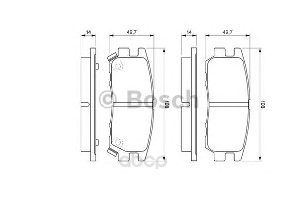 

Тормозные колодки дисковые BOSCH 0986461768