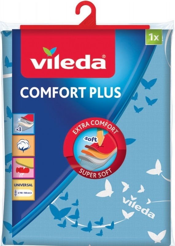 фото Чехол для гладильной доски "comfort plus", цвет голубой vileda
