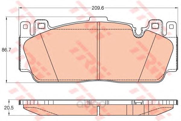 

Тормозные колодки TRW/Lucas передние для BMW M5 F10 2011-, M6 F06, M6 F13 2012- GDB2020