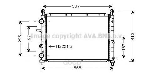 

Радиатор охлаждения двигателя Ava FTA2094