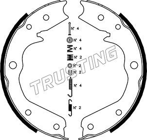 

Тормозные колодки TRUSTING стояночного тормоза 073173K