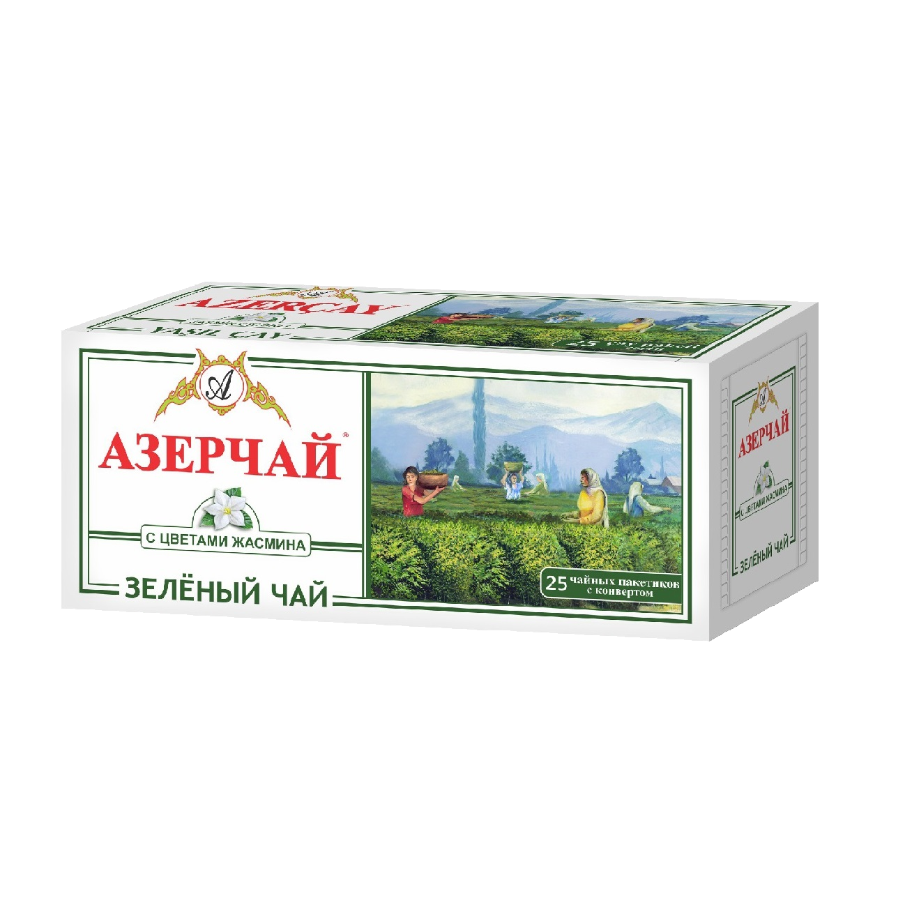 

Чай зеленый Азерчай с жасмином 25 пакетиков