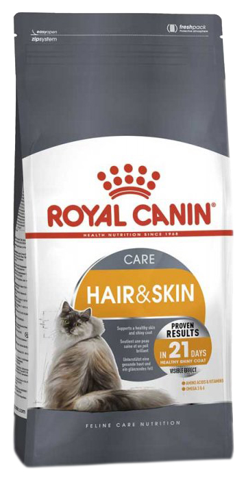 фото Сухой корм для кошек royal canin hair & skin care, для кожи и шерсти, 2кг