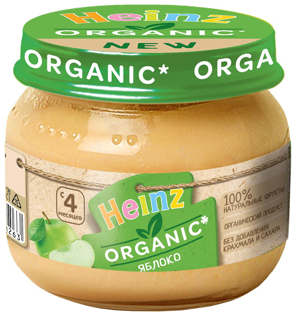 

Пюре фруктовое Heinz Organic Яблоко с 4 мес. 80 г, 1 шт., Яблоко