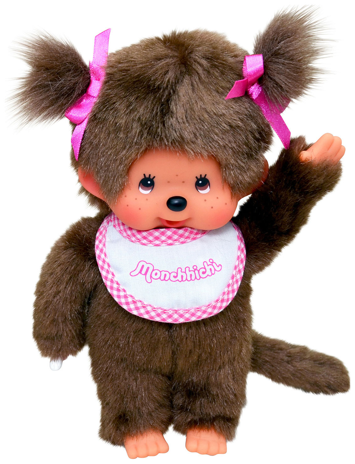 фото Мягкая игрушка monchhichi девочка в слюнявчике 20 см