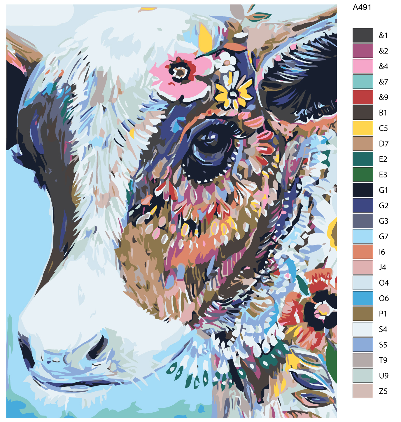 

Картина по номерам, 40 x 50, A491, A491