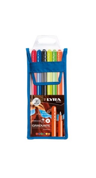 фото Lyra цветные линеры lyra graduate fine liner 6 цветов в блистере