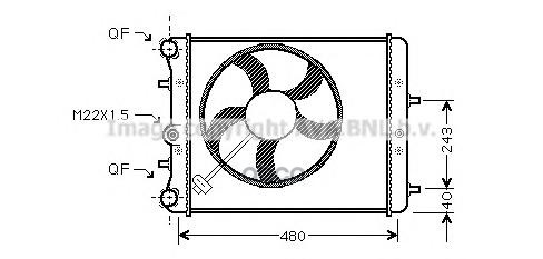

Радиатор системы охлаждения AVA QUALITY COOLING SAA2013
