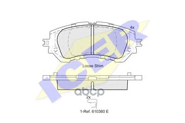 

Комплект тормозных колодок ICER 182180