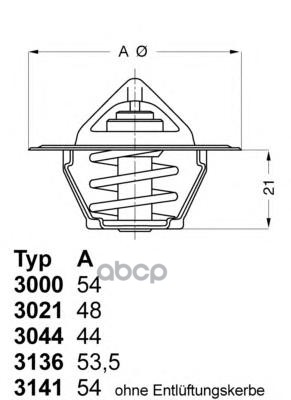 Термостат Wahler 313688D50