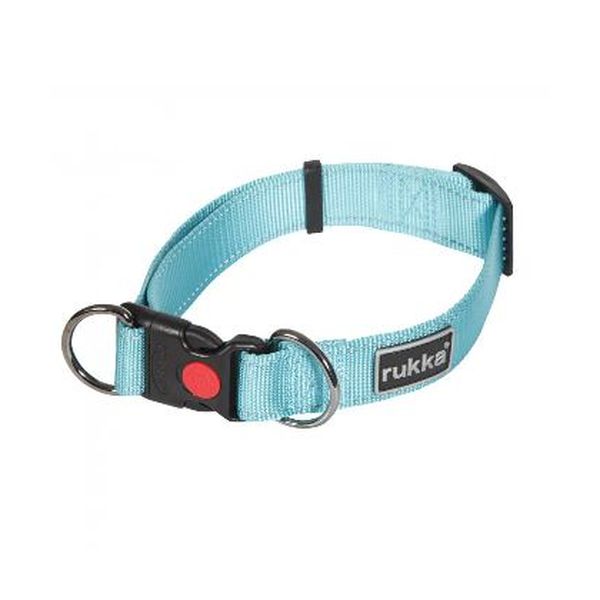 фото Ошейник для собак rukka bliss collar 25мм (30-50см) голубой