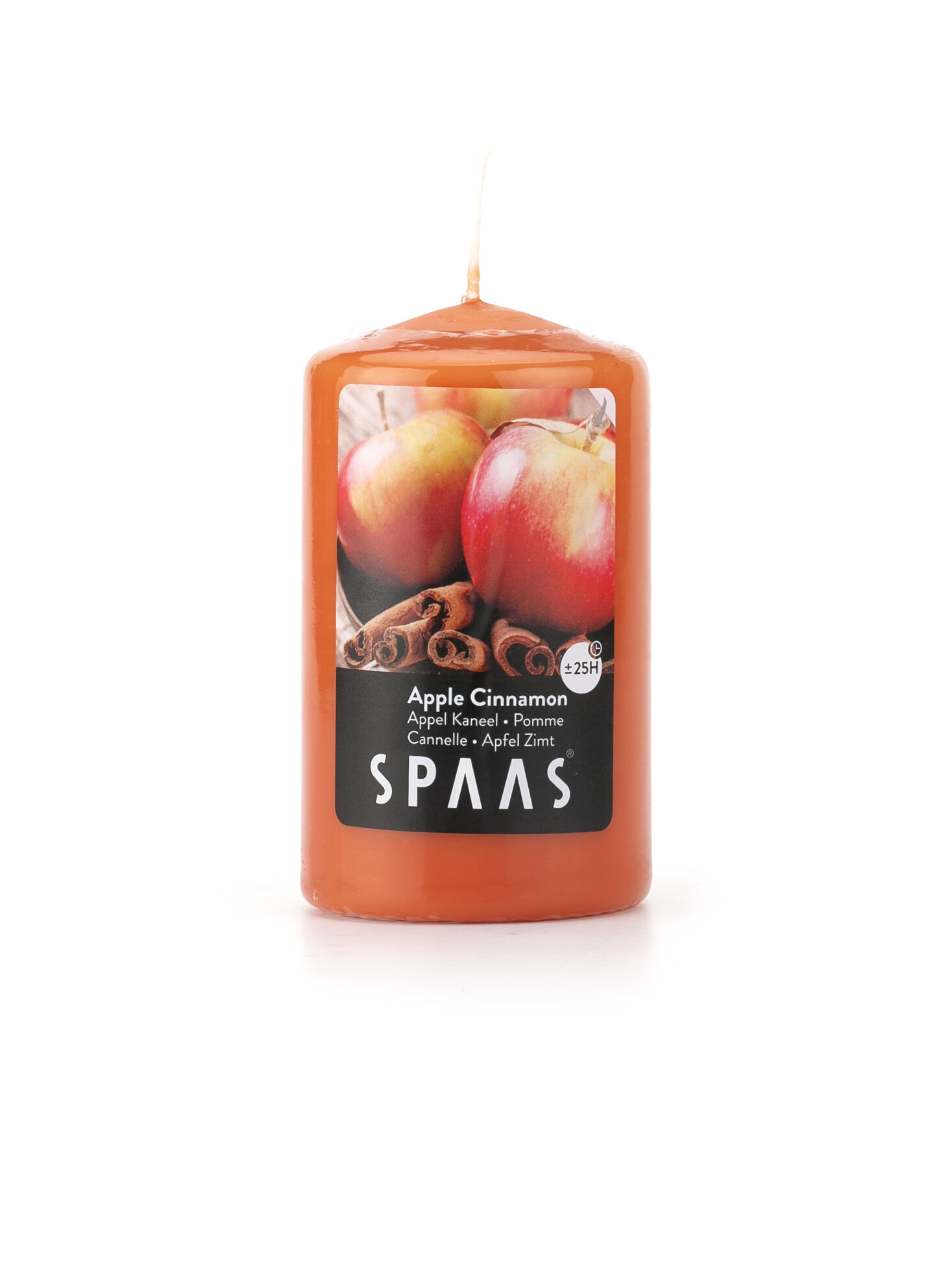 фото Свеча арома столбик 6/10см яблоко с кор spaas