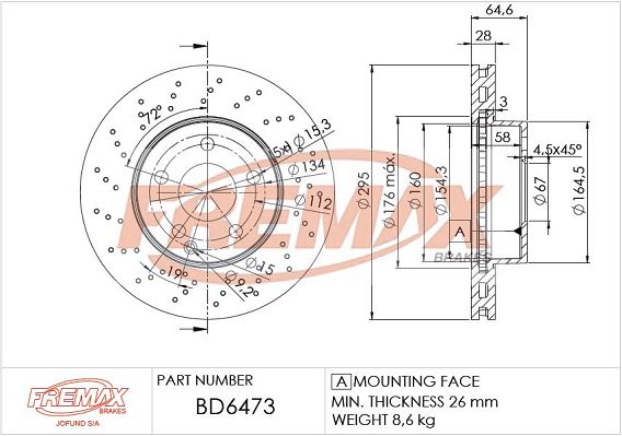 

Тормозной диск FREMAX BD-6473