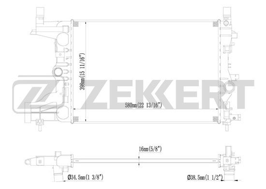 

Радиатор охлаждения двигателя ZEKKERT MK-1011
