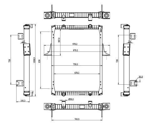 

Радиатор охлаждения двигателя NRF 52072