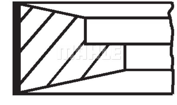 

Комплект поршневых колец MAHLE 038 57 N0