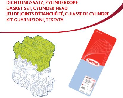 

Комплект прокладок головки блока цилиндра CORTECO 417434P