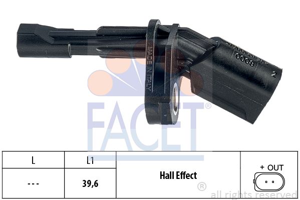 

Датчик, частота вращения колеса FACET 21.0008