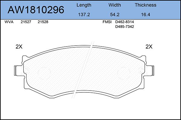 Тормозные колодки AywiParts дисковые AW1810296