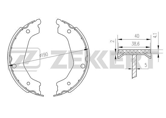 

Комплект тормозных колодок ZEKKERT BK-4106