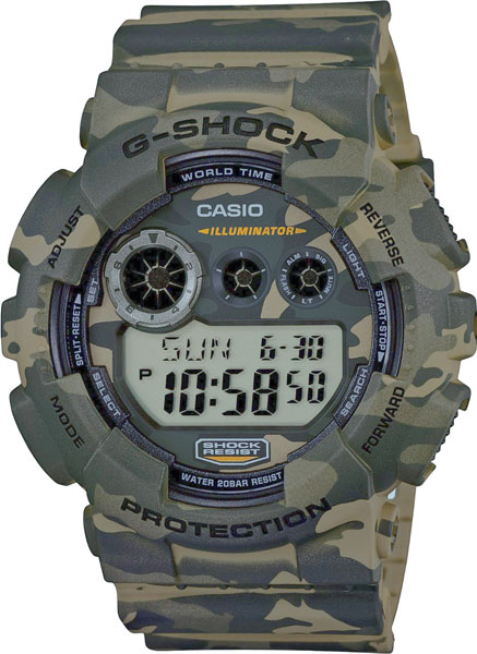 фото Японские наручные часы casio g-shock gd-120cm-5e с хронографом