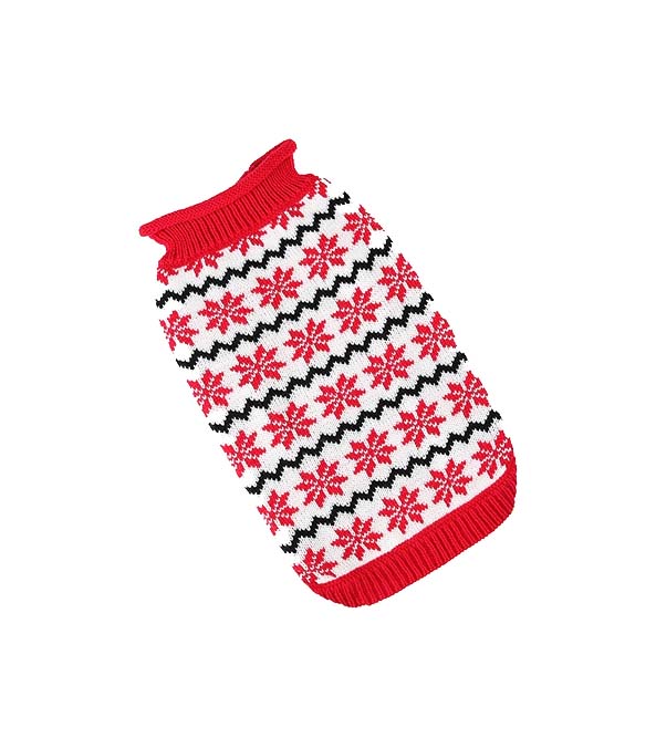 

Свитер для собак FOR MY DOGS, женский, красно-белый, FW661-2018 12-14, FW661-2018