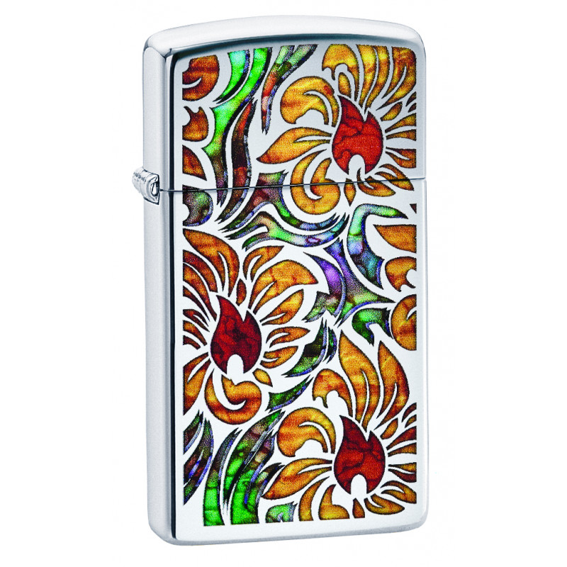 

Бензиновая зажигалка Zippo Fusion Floral Design High Polish Chrome, Fusion Floral Design