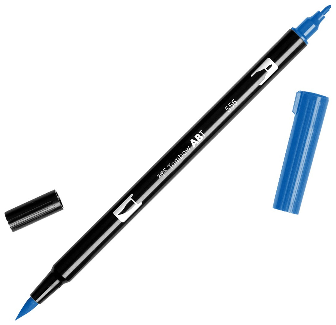 

Брашпен Tombow ABT Dual Brush Pen 555 ультрамарин