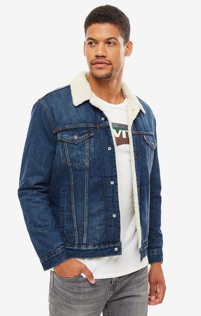 

Джинсовая куртка мужская Levi's 1636501050 синяя L, Синий, 1636501050