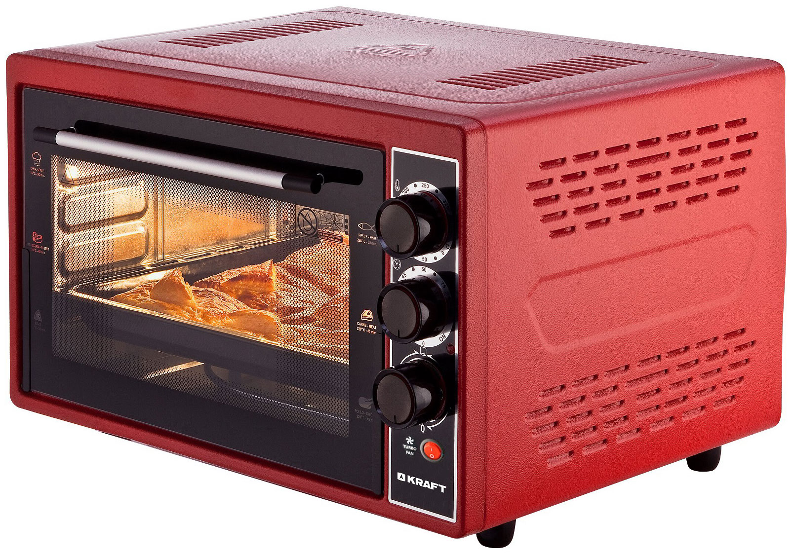 Мини-печь Kraft KF-MO3804KR Red