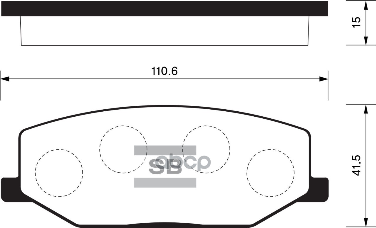 

Тормозные колодки Sangsin brake дисковые SP1540