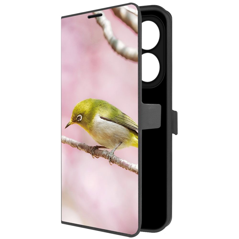 

Чехол-книжка Krutoff Eco Book для INFINIX Smart 8 Pro Японская белоглазка (черный)