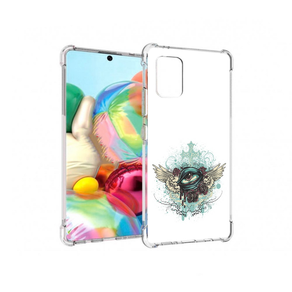 Чехол MyPads Tocco для Samsung Galaxy A71 плачущий глаз с крыльями (PT226912.529.544)