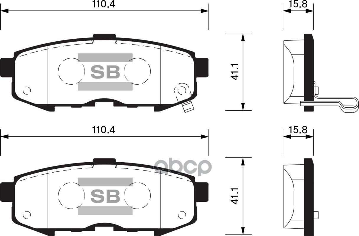 

Колодки Задние Mazda Mpv Ii 02-06 Sangsin Brake Sp1520 Sangsin brake арт. SP1520