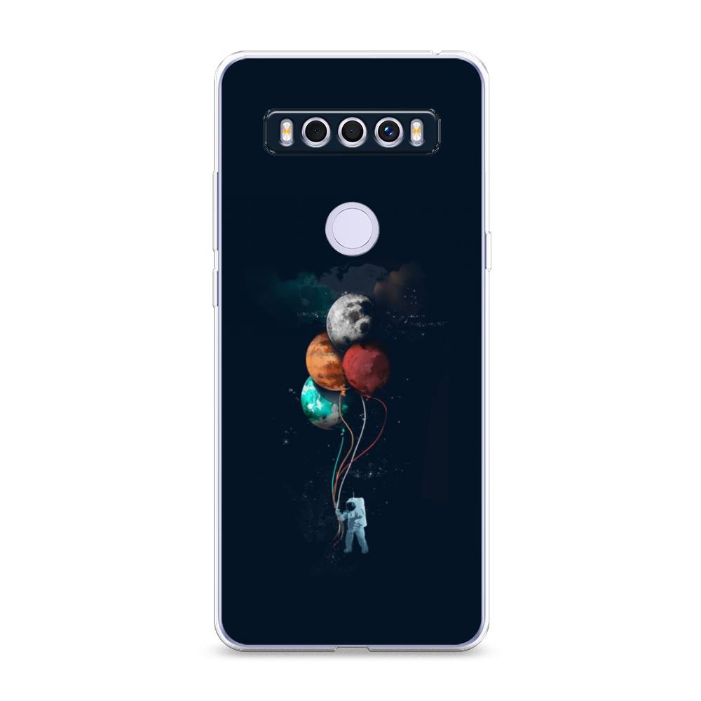 

Чехол для TCL 10 SE "Космонавт с шариками", Разноцветный, 290150-4